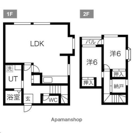 宮城県仙台市宮城野区安養寺１丁目（賃貸アパート2LDK・1階・72.03㎡） その2