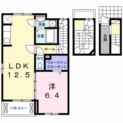 アリエッタ 305｜宮城県仙台市青葉区下愛子字二本松(賃貸アパート1LDK・3階・54.17㎡)の写真 その2