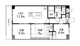 宮城県仙台市若林区六丁の目中町（賃貸マンション3LDK・1階・57.20㎡） その2