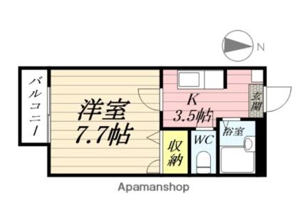 宮城県仙台市若林区大和町１丁目（賃貸アパート1K・2階・24.50㎡） その2