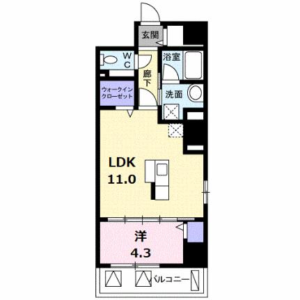 タウンイーストガン 601｜宮城県仙台市宮城野区鉄砲町東(賃貸マンション1LDK・6階・43.61㎡)の写真 その2