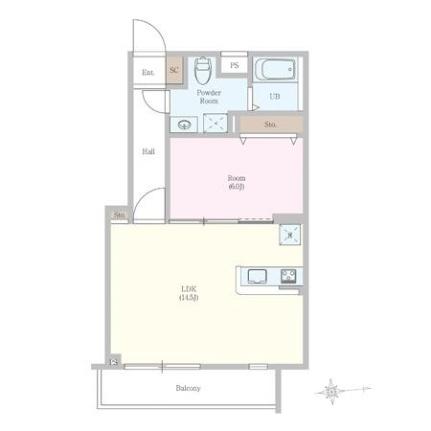 カスタリア榴ヶ岡 ｜宮城県仙台市若林区新寺４丁目(賃貸マンション1LDK・3階・48.24㎡)の写真 その2