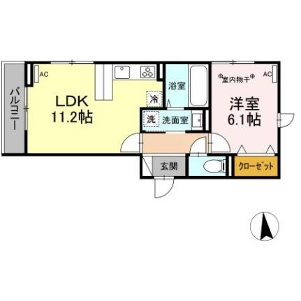 宮城県仙台市青葉区錦町２丁目（賃貸アパート1LDK・2階・42.12㎡） その2