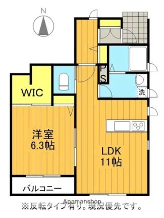 クレストコートＢ棟 105｜福島県郡山市八山田６丁目(賃貸アパート1LDK・1階・43.52㎡)の写真 その2