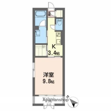 フィオレンティーナＦ 105｜福島県郡山市田村町上行合字西川原(賃貸アパート1K・1階・38.50㎡)の写真 その2