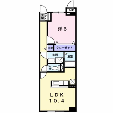 アグライア 303｜福島県郡山市新屋敷２丁目(賃貸マンション1LDK・3階・42.38㎡)の写真 その2