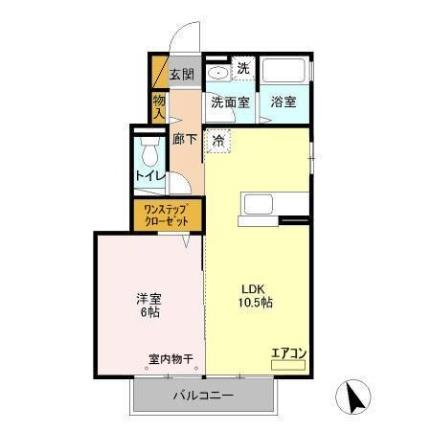 ベル　テール　Ｃ 101 ｜ 茨城県水戸市東前２丁目（賃貸アパート1LDK・1階・44.45㎡） その2