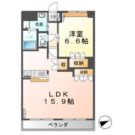 スカイヴァレィ 305 ｜ 茨城県鹿嶋市大字宮中（賃貸マンション1LDK・3階・51.66㎡） その2