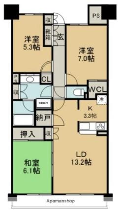 ブランズシティ守谷1802号室  ｜ 茨城県守谷市ひがし野２丁目（賃貸マンション3LDK・18階・77.88㎡） その2