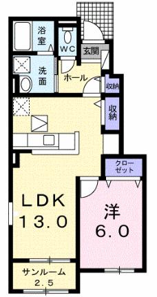 ピアチェＡ 102｜群馬県太田市由良町(賃貸アパート1LDK・1階・50.05㎡)の写真 その2