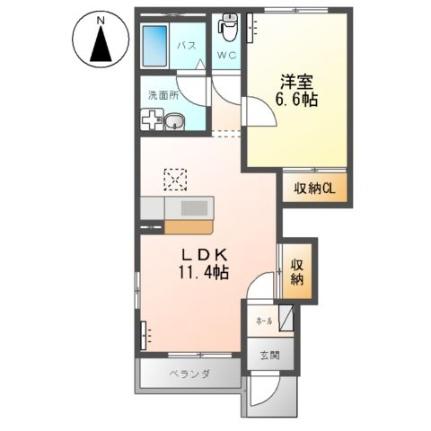 スカイピア 101 ｜ 群馬県太田市山之神町（賃貸アパート1LDK・1階・44.60㎡） その2