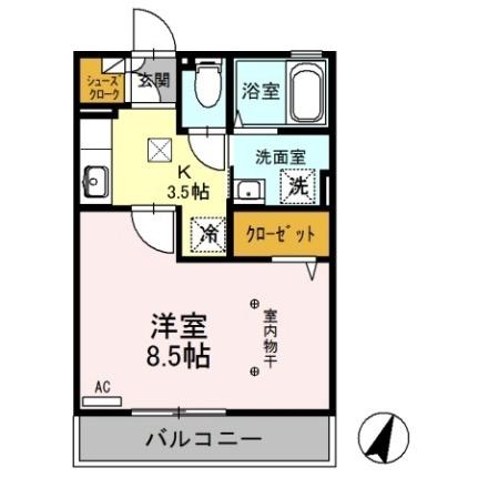 群馬県太田市浜町（賃貸アパート1R・1階・29.25㎡） その2