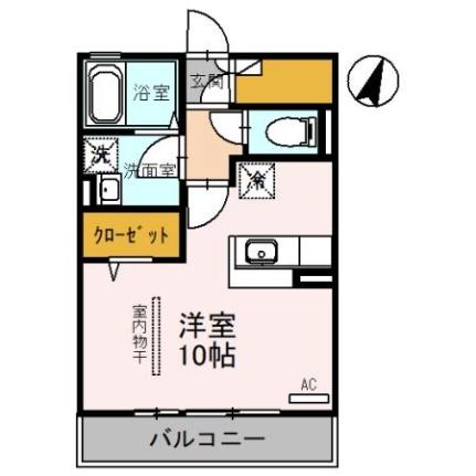 群馬県太田市浜町(賃貸アパート1R・3階・29.25㎡)の写真 その2