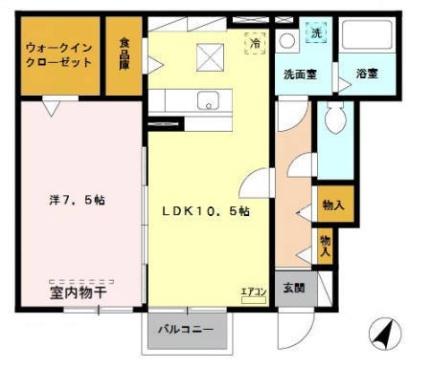 メゾンプランドール　II 102｜埼玉県さいたま市緑区大字中尾(賃貸アパート1LDK・1階・47.60㎡)の写真 その2