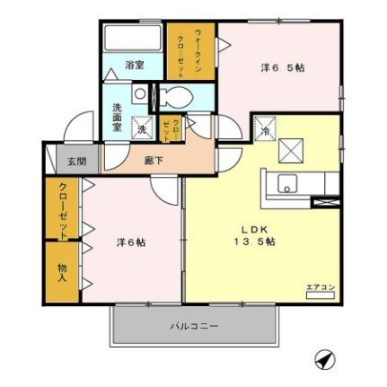 ヴィアレット　I 101｜埼玉県さいたま市北区本郷町(賃貸アパート2LDK・1階・62.95㎡)の写真 その2