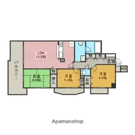 パティオタワー大宮 1401｜埼玉県さいたま市北区宮原町１丁目(賃貸マンション3LDK・14階・77.79㎡)の写真 その2