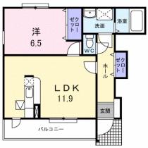 メゾン・ラフォーレＦ 101 ｜ 埼玉県久喜市西大輪（賃貸アパート1LDK・1階・45.12㎡） その2