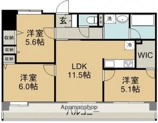 埼玉県川越市新富町１丁目（賃貸マンション3LDK・10階・64.64㎡） その2