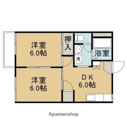 サングリーンI棟  ｜ 埼玉県入間郡毛呂山町岩井東１丁目（賃貸アパート2DK・1階・35.30㎡） その2