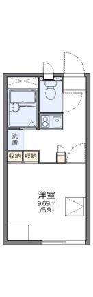 レオパレスプチ・フルール 206 ｜ 埼玉県日高市大字原宿（賃貸アパート1K・2階・20.28㎡） その2