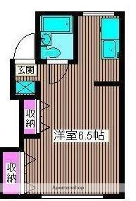 千葉県船橋市本中山２丁目(賃貸アパート1R・2階・20.00㎡)の写真 その2