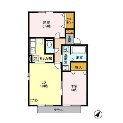 千葉県市川市下貝塚２丁目（賃貸アパート2LDK・1階・59.17㎡） その2