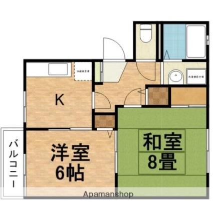 ベルデ 201 ｜ 千葉県鎌ケ谷市東道野辺７丁目（賃貸アパート2K・2階・44.00㎡） その2