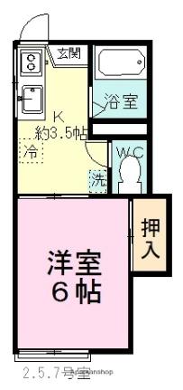 サンコスモＫ  ｜ 千葉県船橋市習志野台５丁目（賃貸アパート1K・2階・21.39㎡） その2