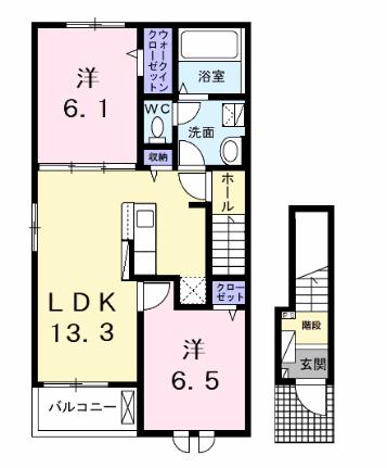 ラフォレスタ　シエロ 201｜千葉県木更津市万石(賃貸アパート2LDK・2階・59.58㎡)の写真 その2