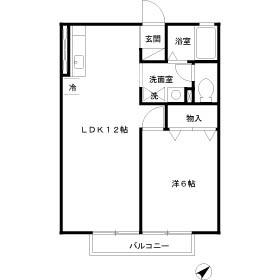 千葉県木更津市請西４丁目(賃貸アパート1LDK・2階・40.07㎡)の写真 その2