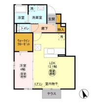 アルカンシェル 102 ｜ 千葉県木更津市ほたる野３丁目（賃貸アパート1LDK・1階・43.20㎡） その2