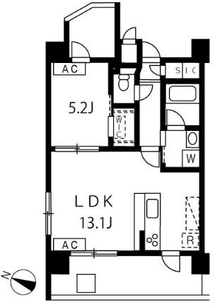 アジールコート池上 411｜東京都大田区西蒲田２丁目(賃貸マンション1LDK・4階・43.65㎡)の写真 その2