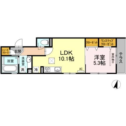 神奈川県川崎市中原区下沼部（賃貸アパート1LDK・1階・40.32㎡） その2