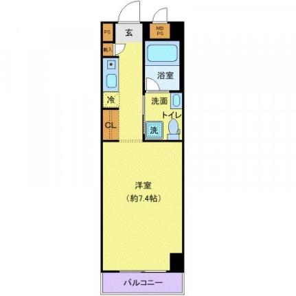 東京都大田区蒲田４丁目(賃貸マンション1R・5階・24.03㎡)の写真 その2