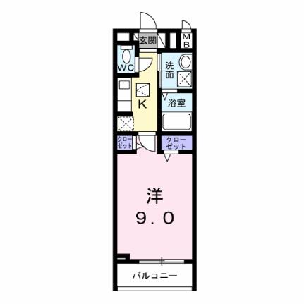 カンパネラ 102｜神奈川県川崎市高津区下作延２丁目(賃貸アパート1K・1階・29.53㎡)の写真 その2