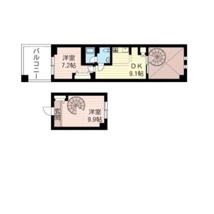 レジデンスシャルマン月島 0836｜東京都中央区月島３丁目(賃貸マンション2DK・8階・57.98㎡)の写真 その2