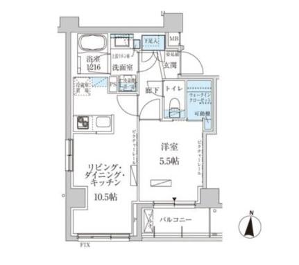 パークアクシス池上 207｜東京都大田区池上７丁目(賃貸マンション1LDK・2階・40.07㎡)の写真 その2