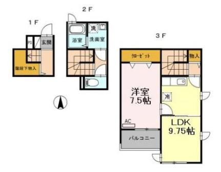 ルーチェ大森 302｜東京都大田区大森西３丁目(賃貸アパート1LDK・3階・55.22㎡)の写真 その2