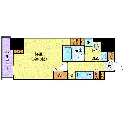 グランドコンシェルジュ六本木 1307｜東京都港区六本木２丁目(賃貸マンション1K・13階・30.01㎡)の写真 その2