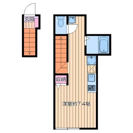 テアトロパッド 202｜東京都葛飾区西新小岩５丁目(賃貸アパート1R・1階・23.69㎡)の写真 その2