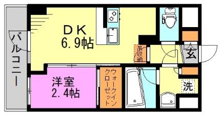 アジールコート新高円寺 0603｜東京都杉並区梅里２丁目(賃貸マンション1DK・6階・25.60㎡)の写真 その2