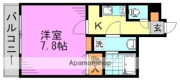 東京メトロ丸ノ内線 方南町駅 徒歩10分の賃貸マンション 2階1Kの間取り