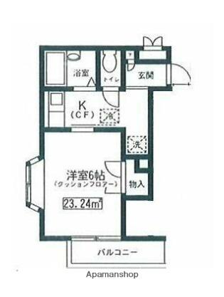 シュロス・プリーマ 101｜東京都調布市布田４丁目(賃貸マンション1K・1階・23.24㎡)の写真 その2