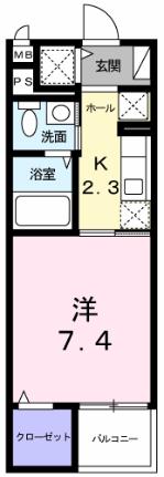 クラテックレジデンスII 202｜東京都福生市本町(賃貸マンション1K・2階・27.91㎡)の写真 その2