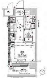京急本線 戸部駅 徒歩7分の賃貸マンション 5階ワンルームの間取り