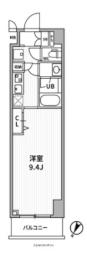 ＡＬＴＥＲＮＡ横濱阪東橋 3階1Kの間取り