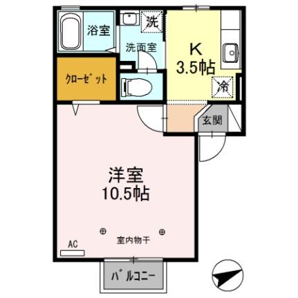 サンボナール 103｜新潟県長岡市寺島町(賃貸アパート1R・1階・34.19㎡)の写真 その2