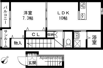 シャルマン長岡 202｜新潟県長岡市笹崎２丁目(賃貸アパート1LDK・2階・49.52㎡)の写真 その2