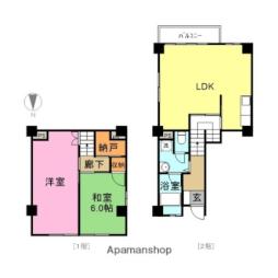 メゾネット幸 2階2LDKの間取り