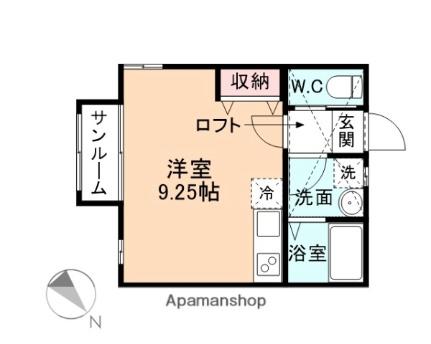 富山県富山市町村(賃貸アパート1R・2階・25.98㎡)の写真 その2